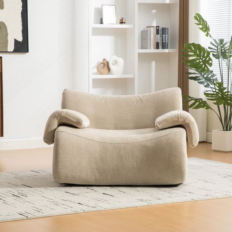 Canapé modulaire compressible en chenille, mousse 30D haute résilience, facile à déplacer, sol antidérapant, kaki clair transparent