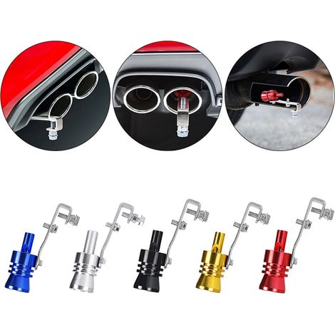 Sifflet de tuyau d'échappement universel pour moto/voiture modifiée, simulateur de turbine de tuyau d'échappement en alliage d'aluminium XL. (1/5)
