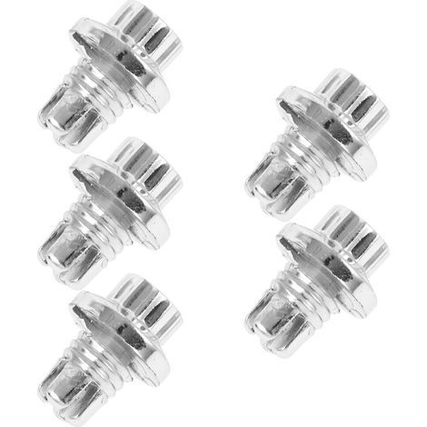 5Pièces Écrous Roue Plastique Argenté Remplacement Auto (1/2)