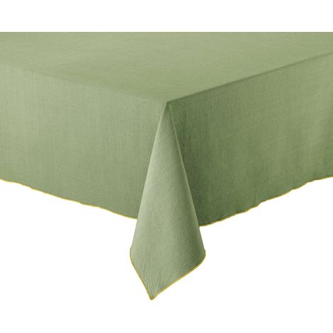 VIVARAISE - Nappe en coton recyclé 100% Winkler - Collection Grace - Couleur Matcha - 180 x 350 cm