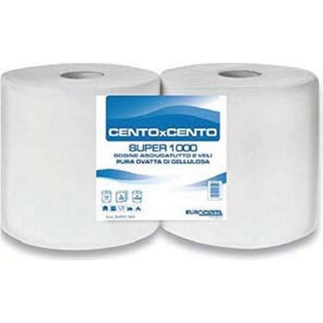 2RT BOBINA CARTA A ROTOLO SUPER 1000 - cm.22X24,9h bancale 140 rotoli