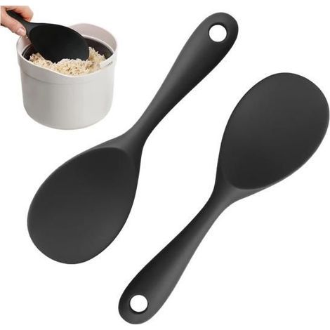 Set mit 2 Reislöffeln, Reislöffeln, Servierlöffeln, Reislöffeln, Reislöffeln, Küchenutensilien, Löffeln (1/5)