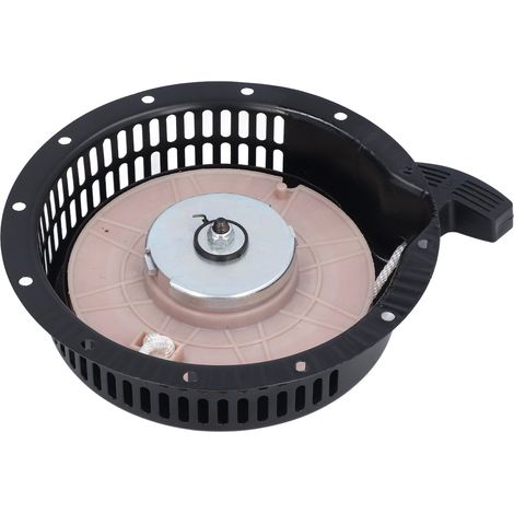 Lanceur à tirette acier noir pour groupe électrogène essence 186F avec rappel auto entraxe 213 mm, 1 pièce (1/5)