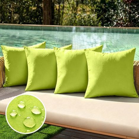 Set di 4 fodere impermeabili per cuscini da esterno，realizzate in finta poliestere e lino，federe decorative per giardino，blu royal，3050 cm (1/5)