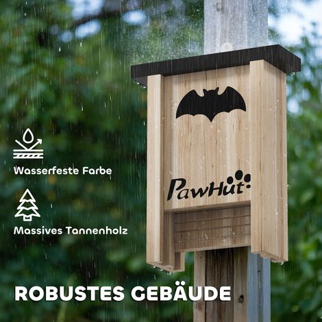 Lot de 3 abris à chauves-souris pour jardins, vergers, fermes, suspension facile, 18 x 6 x 22,5 cm (1/5)