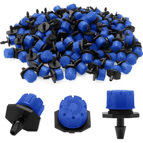 200 Goutteur, Réglable 0-70 L/h, Interface 4 mm, Pour Jardin, Serre, Pelouse