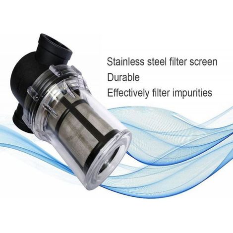 Filtre Pipeline 3/4" pour pompe à eau avec filtre 80 mailles en acier inoxydable (1/4)
