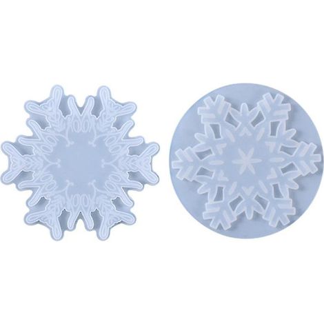 2-teilige Schneeflocken-Untersetzerform (1/3)