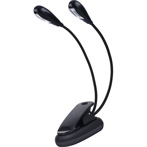Lampe de Bureau à Pince avec Double Bras Flexible et 8 Ampoules LED pour Lecture (1/5)