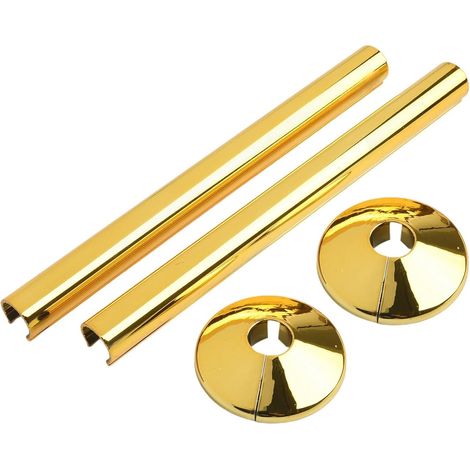 de 2 cache tuyaux de radiateur et colliers de tuyau de 15 mm (1/5)