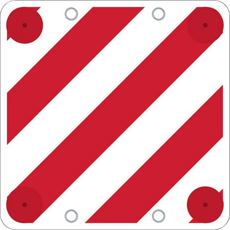 CARTELLO CARICO CARICHI SPORGENTI CAMION AUTO CAMPER 50x50cm PLASTICA PVC (1/3)