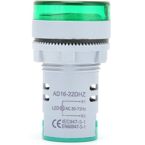 AD16-22DHZ Fréquencemètre 2075 Hz, panneau lumineux indicateur de fréquence, moniteur vert (1/5)