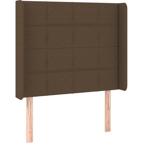 Maison Exclusive - Kopfteil mit Ohren Dunkelbraun 103x16x118/128 (1/5)