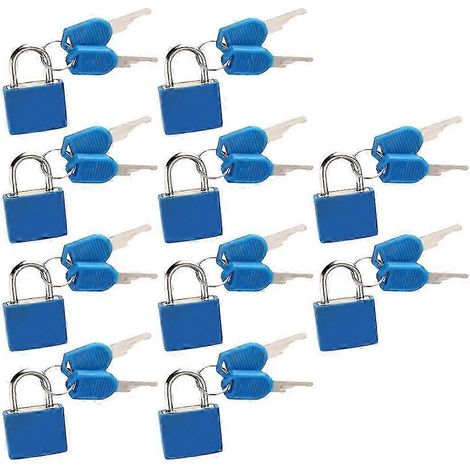 Mini cadenas pour valises et ordinateurs portables avec 2 clés, étui en plastique coloré, cadenas décoratif FDQ (1/5)