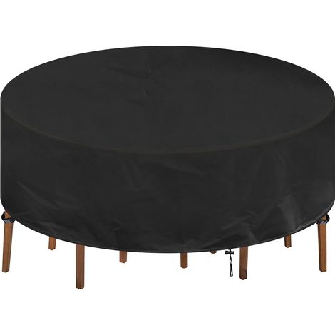 Runde Schutzhülle für Gartenmöbel, wasserdicht, winddicht und UV-beständig, aus robustem 420D Oxford-Gewebe. Geeignet für Gartenmöbelsets (Ø 128 x 71 cm). (1/5)