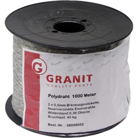 Câble tressé 500 m 45 kg granit