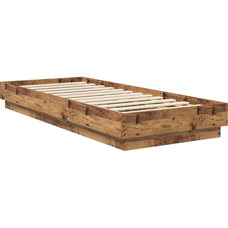 Maison Exclusive - Cadre de lit au sol Bois ancien 80 x 200 cm Bois d'ingénierie (1/5)