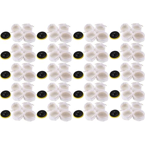 Adatto a kit di lucidatura/levigatura da 100 pezzi, incluso un tampone di lucidatura in morbida lana bianca: 4 pollici