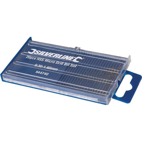 SET MICRO PUNTE DA TRAPANO HSS 20pz SILVERLINE 944740
