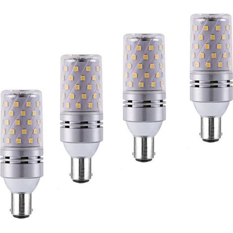 Ampoules LED B15 - MICH - 12W - Équivalent 100W - 1200lm - Blanc chaud 3000K - Culot B15 - Non graduables - Pack de 4 (1/4)