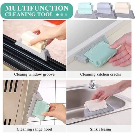 6 Pièces Brosse de Nettoyage de Rainure de Fenêtre, Brosse de Nettoyage de Rainure Créative, Brosse Fente Multifonction, Cuisine (1/4)