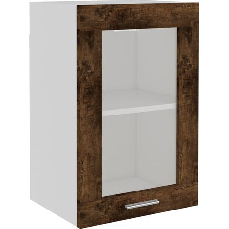 Vitrine suspendue "Lyon" Chêne fumé 40 x 31 x 60 cm Bois d'ingénierie CFW40499 (1/5)