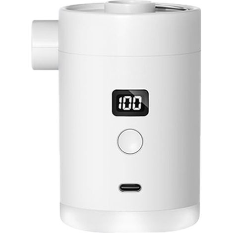 Pompa elettrica per aria con batteria: batteria ricaricabile da 4000 mAh, mini pompa elettrica portatile per gonfiaggio e sgonfiaggio ultraveloce e leggero con luce da campeggio per materasso gonfiabi