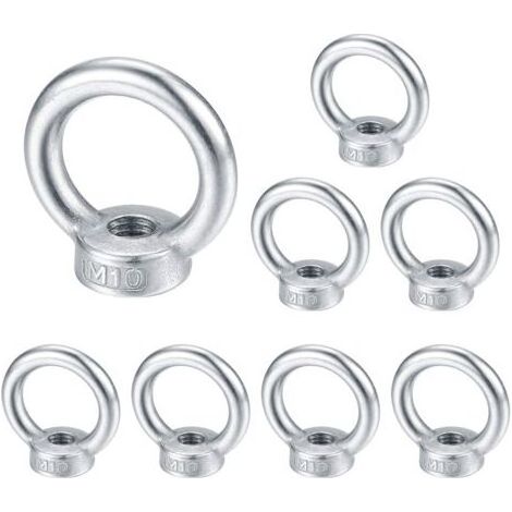 M10 Ringmutter, Hebeösenschraube, Ringmutter aus Edelstahl 304, Ringschraubenmuttern – 8 Stück (1/5)