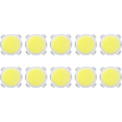 10 lampadine rotonde COB da 3 W con chip LED ad alta potenza, bianche (1/5)