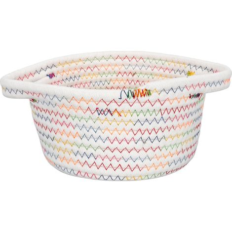 de rangement INOOMP en corde de coton tressée blanche panier (1/5)