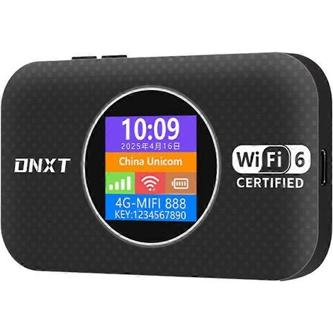 Routeur 4G DNXT MF967 avec emplacement pour carte SIM, Wi-Fi 5G, batterie 3000 mAh, modem Wi-Fi portable de poche MiFi Type-C, débit de 300 Mbps. (1/5)