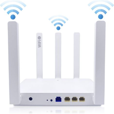 Elfcam Système Mesh Router WiFi 6 (AX3000), Ethernet Port WAN 2,5Gb RJ45, Double-Bande WiFi 6 Mesh Routeur, Jusqu'à 3000 Mbits/s, Idéal pour Rallonge Votre Freebox Ultra et Orange Livebox 6 (1/5)