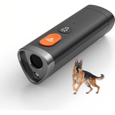 Lecteur de chien à ultrasons portable avec mode lampe de poche- fiche aboiement- rechargeable et durable- facile à utiliser à l'intérieur et à l'extérieur (1/5)
