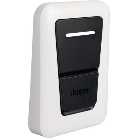 Hager – Couvercle de finition blanc traffic RAL 9016 – Accessoire pour borne Witty One XVR1xx – Installation simple et élégante