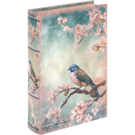Dekorative Bücherbox im Vintage-Vogel-Design zur Aufbewahrung, als Deko-Objekt und als originelles und elegantes Geschenk (1/4)