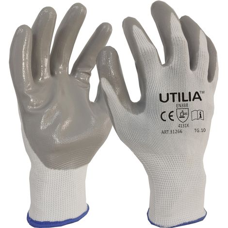Utilia GUANTI IN NITRILE/NYLON Col. Grigio tg. 7 12.00 paia