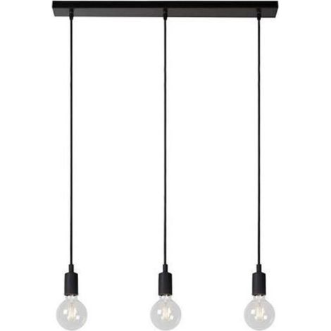 Lustre - Suspension -220V 40W 3 Douille Noir
