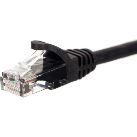 Câble de brassage RJ45, boîtier moulé Netrack, catégorie 5e UTP, 5 m, noir (1/2)