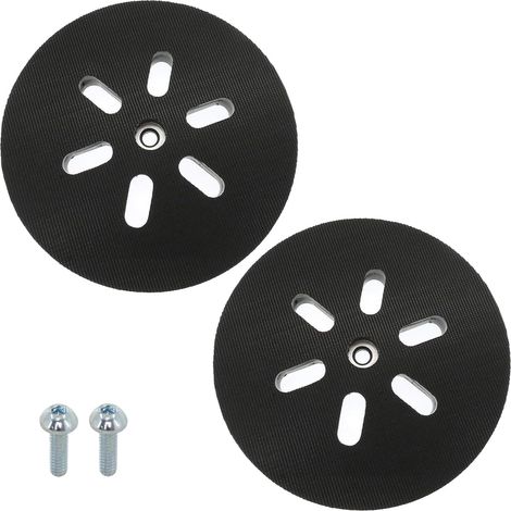 Plateau de Ponçage 150 mm Compatible avec Hook et Loop GEX 150 Fixation Auto-Agrippante pour GEX 150 AC et GEX 150 Turbo, pour Bois, Métal et Surfaces Peintes, 2 Pièces (1/5)