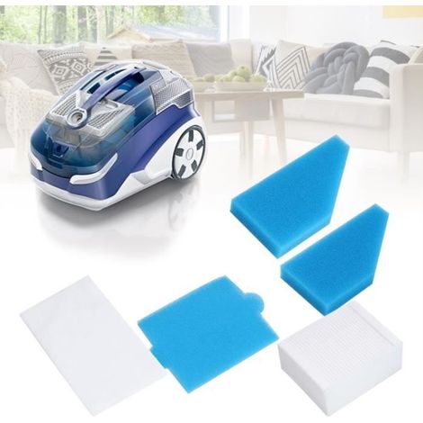 HOXILEELEOKit de remplacement de filtre en mousse pour aspirateur Thomas 787241 - Accessoires de filtre - Bleu (1/4)