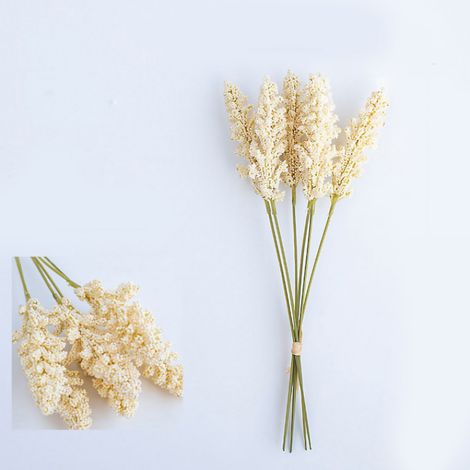 Bouquet De Lavande Artificielle - Fleurs En Soie Et Plastique - Décoration Intérieure Et Extérieure - Lot De 6 Pièces (1/2)
