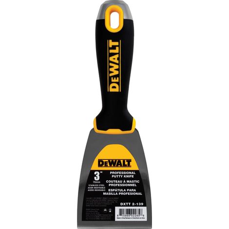 DeWALT Spachtel Edelstahl 76mm Malerspachtel Stielspachtel Trockenbau 2-139 (1/4)