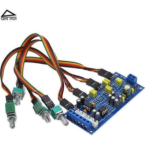 Carte de préamplification audio modulaire DZ NE5532 de qualité HiFi avec réglages des aigus et des graves. (1/4)