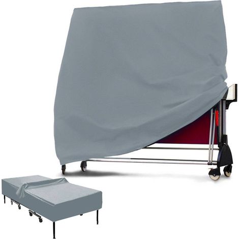 Housse de table de ping-pong, protection imperméable 210D, housse anti-poussière pour table de tennis de table, format standard, résistante aux intempéries, usage extérieur et intérieur. (1/5)