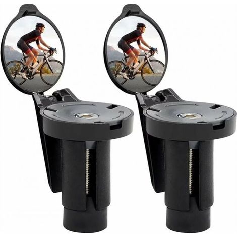 Pieces Bicycle Rearview Mirrors, Electric Scooter Rearview Mirror, 360° Adjustable Convex Mirror, Foldable Handlebar Mirror for Road and Mountain Bikes (1/4)