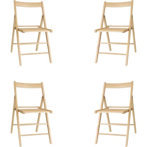 SET SEDIE BIRRERIA PIEGHEVOLI IN LEGNO DI FAGGIO NATURALE 70 X 43 X 43 CM (1/3)
