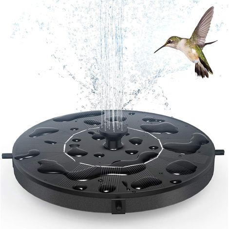 Pompe à eau solaire flottante pour fontaine et bain d'oiseaux, pompe à eau solaire pour bassin de jardin extérieur (1/5)