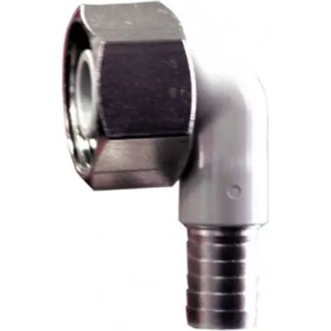 Raccords coudés CNS 90° pour tuyau à bière 5/8 pouce NW 10mm - Flexibilité maximale en espaces restreints, avec écrou hexagonal et joint, en acier inoxydable robuste pour installations durables (1/2)