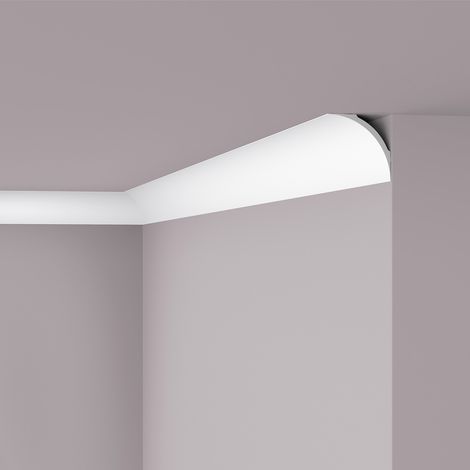 Cornisa NMC NE4 PURE NOMASTYL Noel Marquet Moldura decorativa Perfil de estuco diseño moderno blanco 2 m