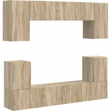 Ensemble meuble TV 5 pcs Chêne Sonoma Bois d'ingénierie vidaXL